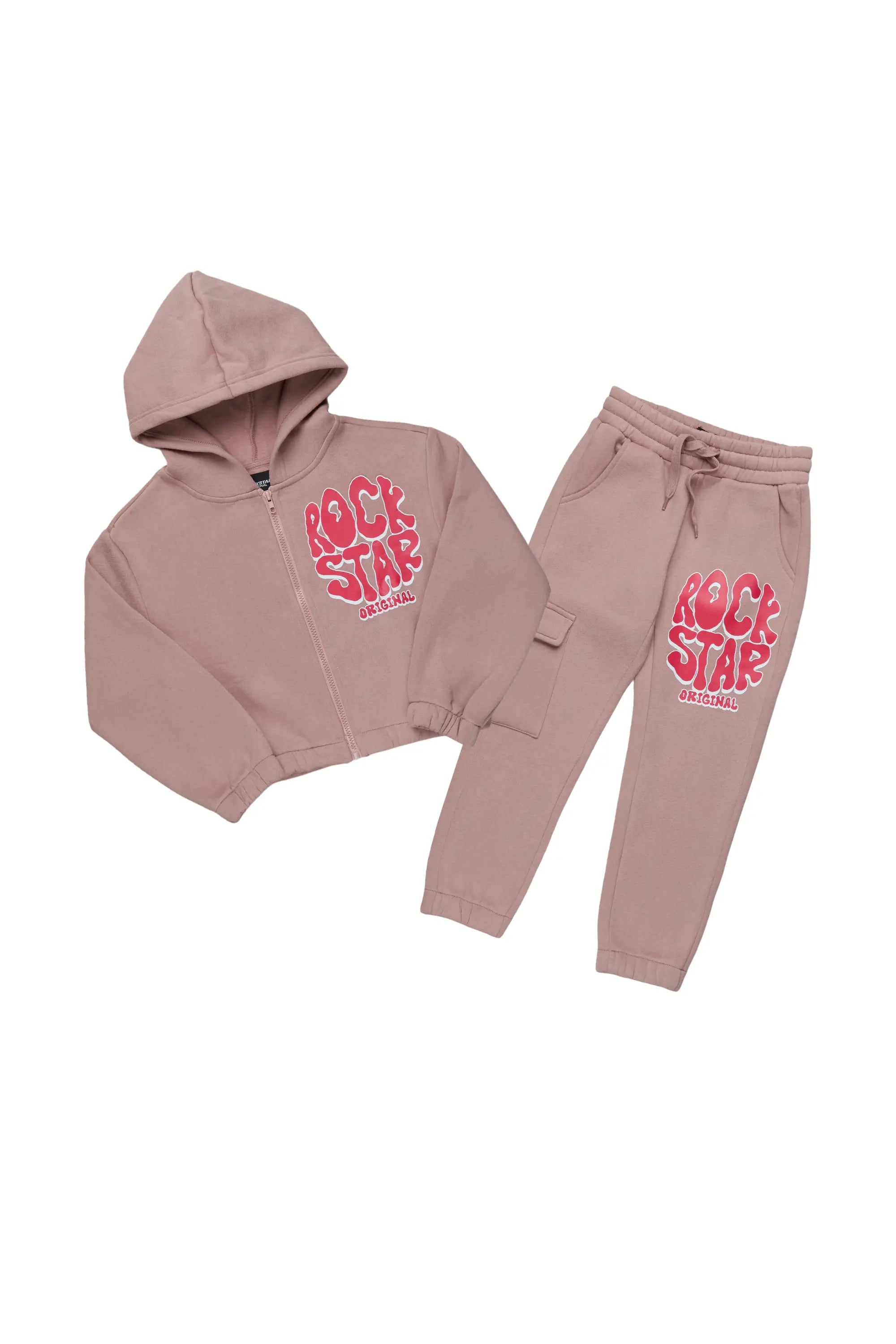 Girls Racha Lilac  Zip Up Hoodie Pant Set