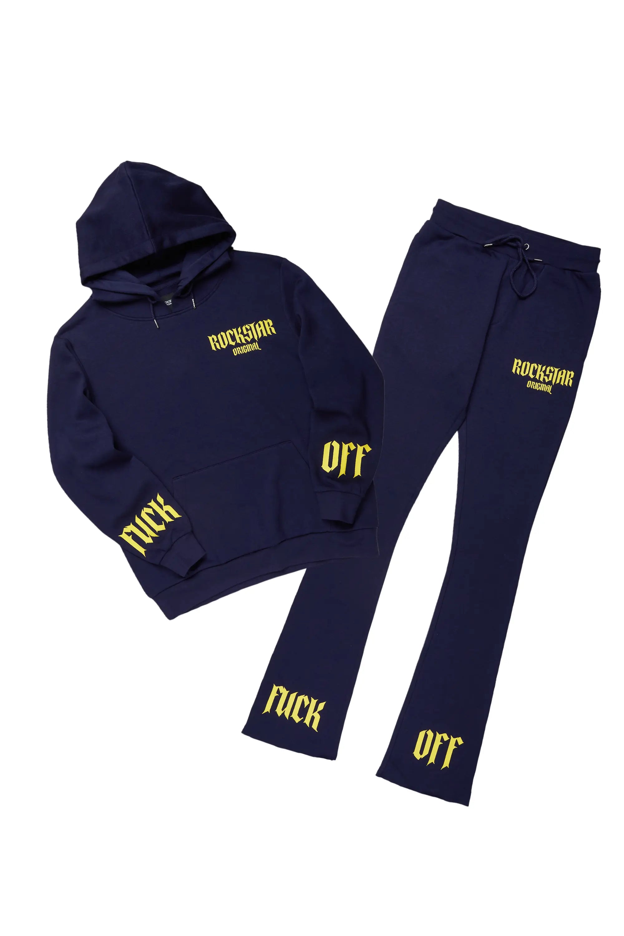 Omar Navy/Yellow Stacked Flare Track Set