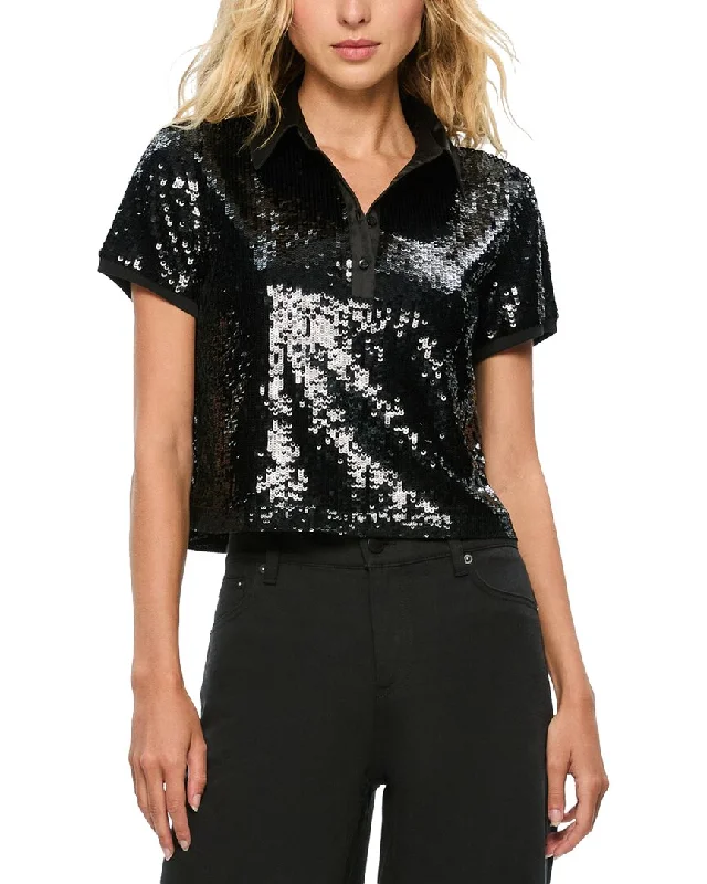 alice + olivia Kit Sequin Shirt