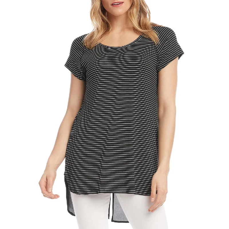 Casablanca Womens Striped Contrast Shirttail T-Shirt