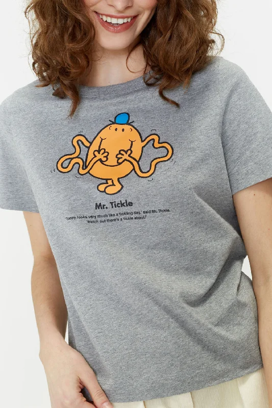 Grey Cotton Mr. Tickle T-Shirt