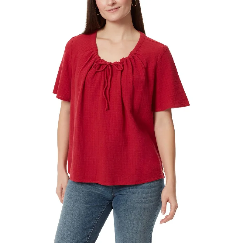 Millie Womens Knit V Neck T-Shirt