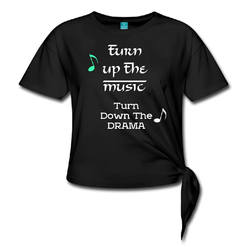 Turn Up The Music Knotted T-Shirt