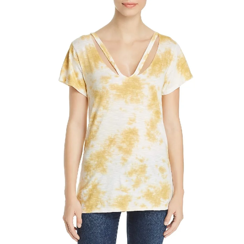 Womens Cut-Out Tie-Dye T-Shirt